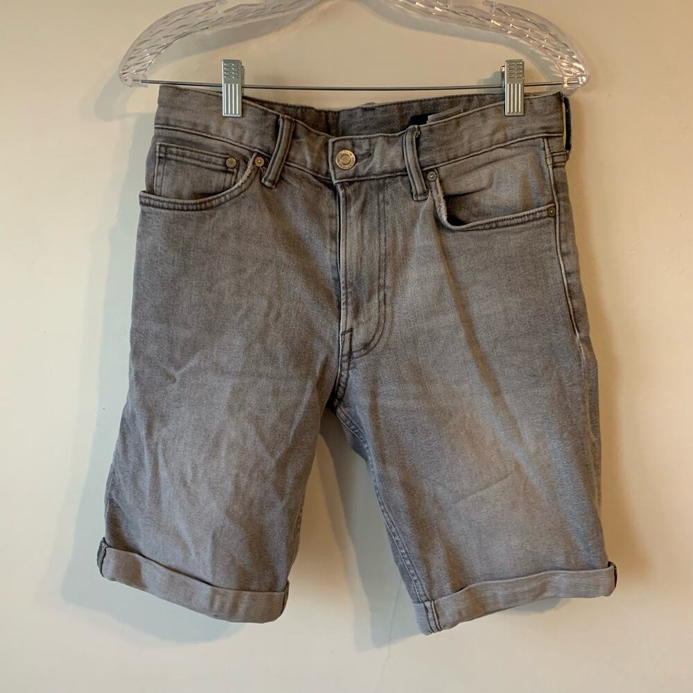 &Denim Faded Black Denim Bermuda shorts Jorts Cuffed size 30 Women’s